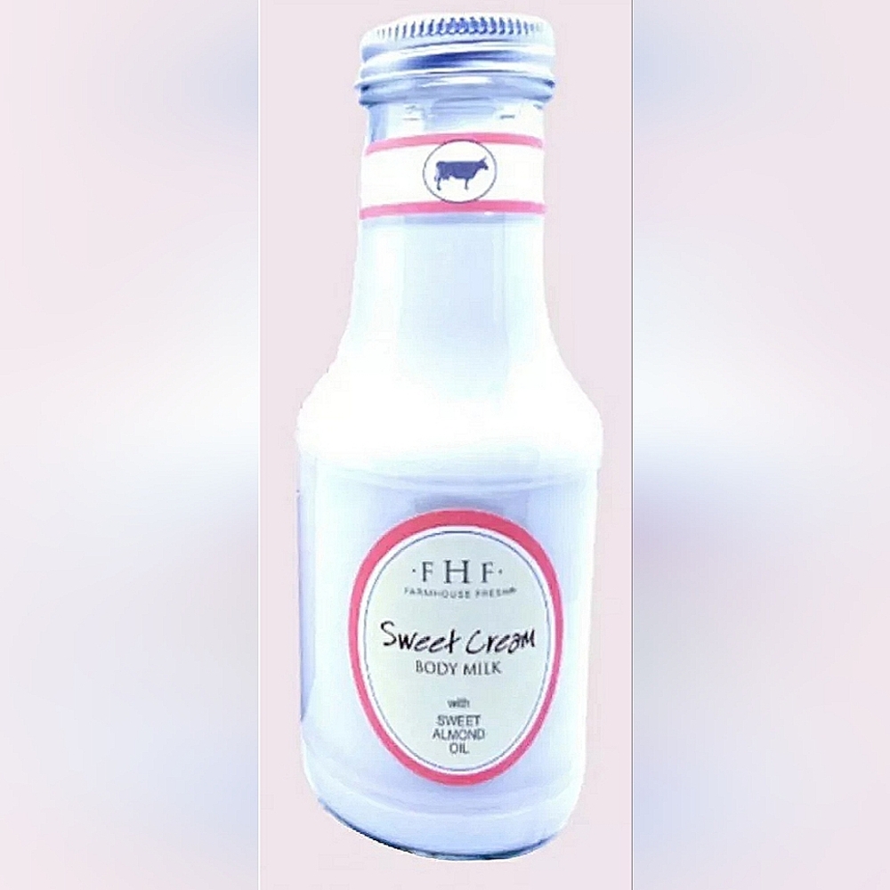 FARMHOUSE FRESH SWEET CREAM BODY MILK MOISTURIZER LOTION ALMOND OIL 10 OZ NEW